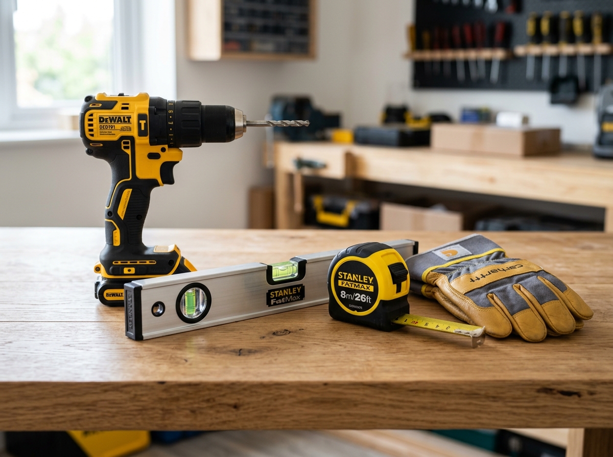 Organized professional tools demonstrating careful home maintenance craftsmanship